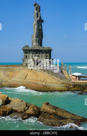 Statua di Thiruuvalluvar a Kanyakumari, India Foto Stock