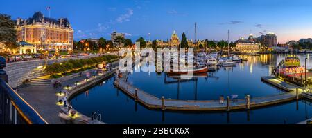 Victoria Inner Harbour, Vancouver Island, British Columbia, Canada Foto Stock