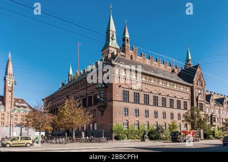 Municipio di Copenaghen (Københavns Rådhus), Rådhuspladsen, Copenaghen, Danimarca Foto Stock