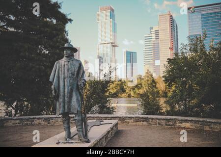 Statua di Stevie Ray Vaughan, Austin Foto Stock