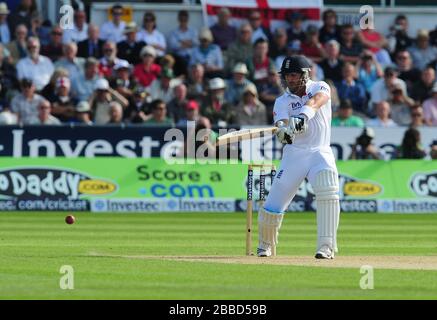 Matt Prior inglese in azione durante il giorno uno dei quattro test match Investec Ashes presso l'Emirates Durham ICG di Durham. Foto Stock