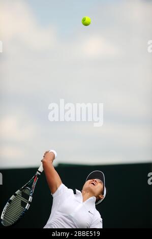 Na li in azione contro Michaella Krajicek di Netherland Foto Stock