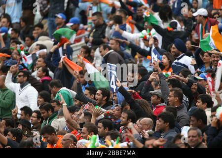 Fan dell'India negli stand al Kia Oval Foto Stock