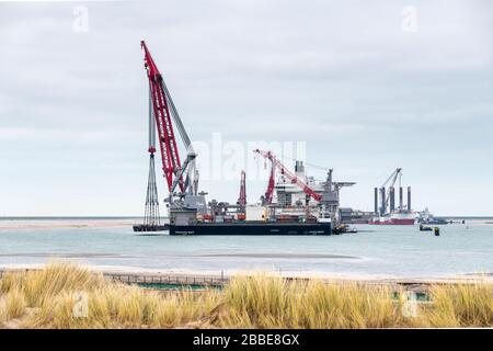 ROTTERDAM, MAASVLAKTE, PAESI BASSI - 15 MARZO 2020: Lo Spirito pionieristico ormeggiato a Maasvlakte, Rotterdam nei Paesi Bassi per lo spettacolo Foto Stock