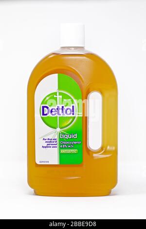 Liquido antisettico di Dettol Foto Stock