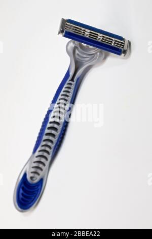 Gillette Razor su sfondo bianco Foto Stock