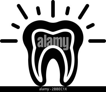 Icona del dolore ai denti ben organizzata e completamente modificabile, icona del problema dei denti per lo stock vettoriale e molti altri scopi. Illustrazione Vettoriale