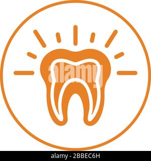 Icona del dolore ai denti ben organizzata e completamente modificabile, icona del problema dei denti per lo stock vettoriale e molti altri scopi. Illustrazione Vettoriale