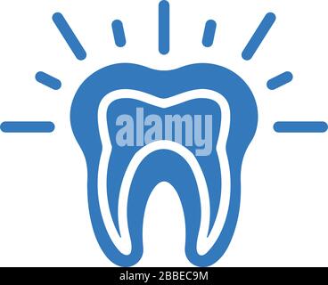 Icona del dolore ai denti ben organizzata e completamente modificabile, icona del problema dei denti per lo stock vettoriale e molti altri scopi. Illustrazione Vettoriale