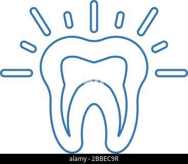 Icona del dolore ai denti ben organizzata e completamente modificabile, icona del problema dei denti per lo stock vettoriale e molti altri scopi. Illustrazione Vettoriale