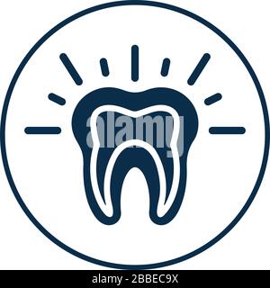 Icona del dolore ai denti ben organizzata e completamente modificabile, icona del problema dei denti per lo stock vettoriale e molti altri scopi. Illustrazione Vettoriale