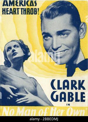 CLARK GABLE e CAROLE LOMBARD in NESSUN UOMO DEL suo direttore del 1932 WESLEY RUGGLES Paramount Pictures Foto Stock