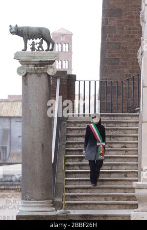 Roma, Italia. 31st Mar, 2020. Sindaco di Roma, Virginia Viaggi (Foto di Matteo Nardone/Pacific Press) credito: Pacific Press Agency/Alamy Live News Foto Stock