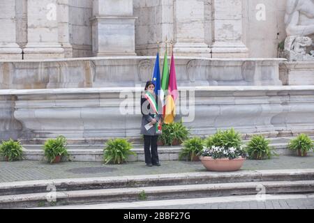 Roma, Italia. 31st Mar, 2020. Sindaco di Roma, Virginia Viaggi (Foto di Matteo Nardone/Pacific Press) credito: Pacific Press Agency/Alamy Live News Foto Stock