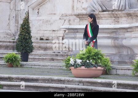 Roma, Italia. 31st Mar, 2020. Sindaco di Roma, Virginia Viaggi (Foto di Matteo Nardone/Pacific Press) credito: Pacific Press Agency/Alamy Live News Foto Stock