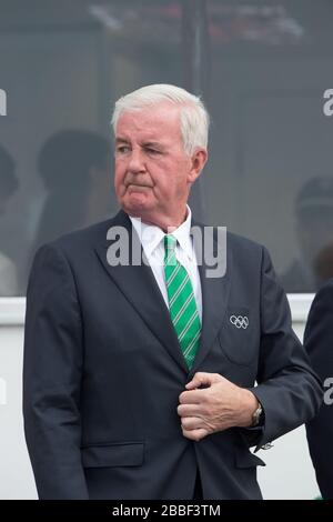 Rio de Janeiro. BRASILE. WADA President, Sir Craig REEDIE, 2016 Olympic Rowing Regatta. Lagoa Stadium, Copacabana, "Olympic Summer Games" Rodrigo de Freitas Lagoon, Lagoa. Ora locale 11:25:24 Venerdì 12/08/2016 [credito obbligatorio; Peter SPURRIER/Intersport Images] Foto Stock