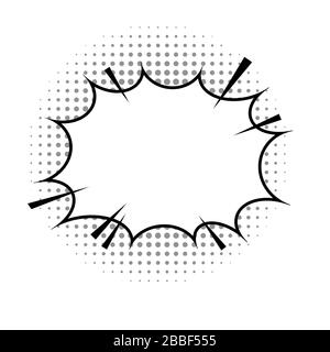 Libro di fumetti di sfondo. Colorato modello halftone. Cartoon discorso bolla. Texture punteggiata Foto Stock