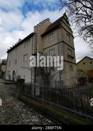 Museo dell'organo del Castello di Hanstein, Museo degli Strumenti musicali a Ostheim vor der Rhön, Distretto di Rhön-Grafeld, bassa Franconia, Baviera, Germania / Foto Stock