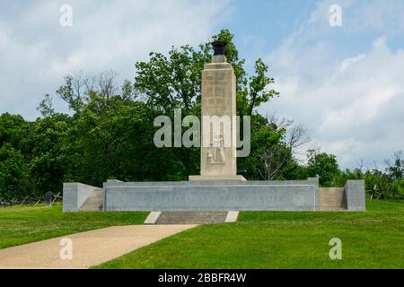 Eterna luce memoriale di pace Gettysburg National Civil War Battlefield Military Park Pennsylvania PA Foto Stock