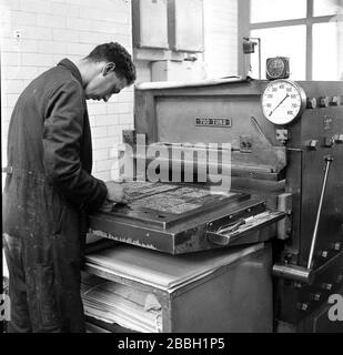 Express & Star reparto stampaggio giornale Queen Street Wolverhampton West Midlands 1959 Foto Stock