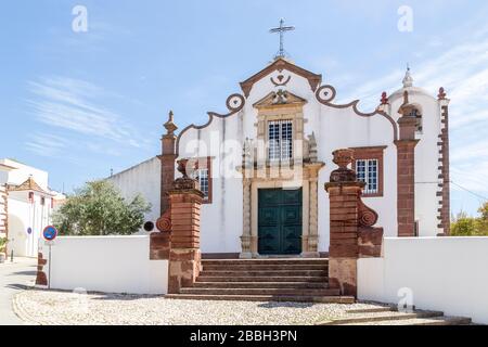 16th secolo chiesa a Sao Bartolomeu de Messines, Algarve, Portogallo Foto Stock