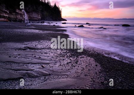 Mystic Beach, Juan de Fuca Trail Head, Vanocuver Island, BC Canada Foto Stock