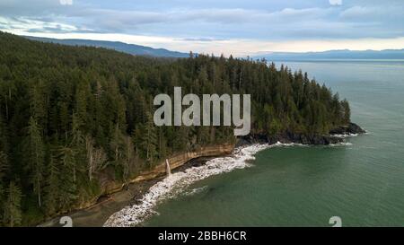 Mystic Beach, Juan de Fuca Trail Head, Vanocuver Island, BC Canada Foto Stock