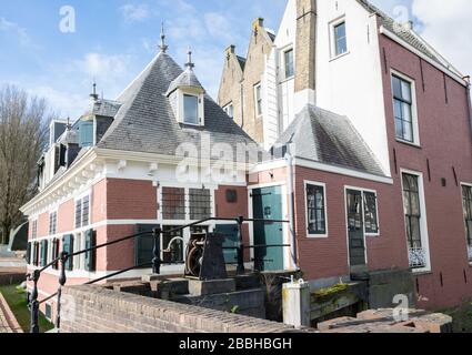 Vista sul palazzo storico della vecchia troia di Gouda, Olanda Foto Stock