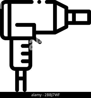 illustrazione del contorno del vettore dell'icona di perforazione di riparazione Illustrazione Vettoriale