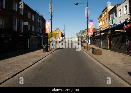 Camden Town ,Londra, abbandonata durante il blocco del virus della corona. Foto Stock