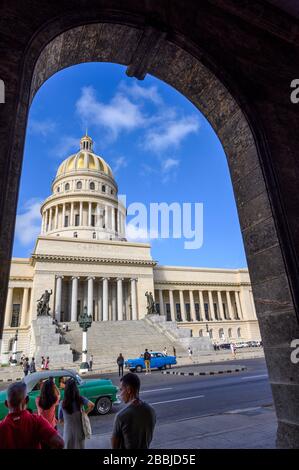 El Capitolio, o il palazzo del Campidoglio, l'Avana, Cuba Foto Stock