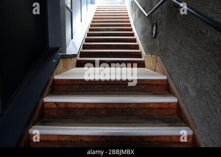 Escalier. Théâtre Montjoie. Salle de Spectacle. Saint-Gervais-les-Bains. Alta Savoia. Francia. Foto Stock