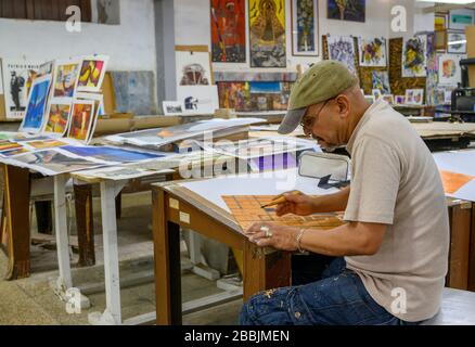 Aller experimental de Grafica, Havana Vieja, Cuba Foto Stock