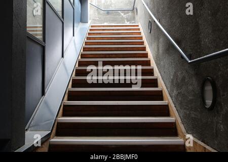 Escalier. Théâtre Montjoie. Salle de Spectacle. Saint-Gervais-les-Bains. Alta Savoia. Francia. Foto Stock