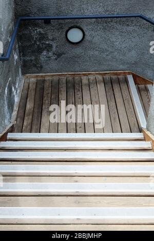 Escalier. Théâtre Montjoie. Salle de Spectacle. Saint-Gervais-les-Bains. Alta Savoia. Francia. Foto Stock