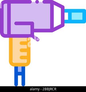illustrazione del contorno del vettore dell'icona di perforazione di riparazione Illustrazione Vettoriale