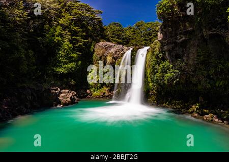 Cascata di Tawhai a Tongariro NP Foto Stock