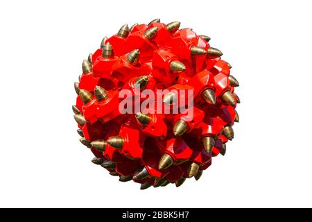 Dettaglio delle attrezzature per l'estrazione di carbone pesante, trivella a tunnel, macchina per perforazione di tunnel, isolata su sfondo bianco Foto Stock