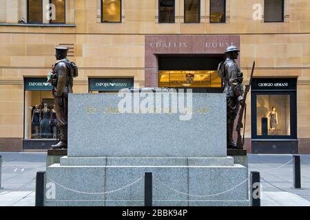 War Memorial su Martin Place, Central Business District, Sydney, nuovo Galles del Sud, Australia Foto Stock