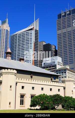 Conservatorio di Musica & Skyline, Sydney, Nuovo Galles del Sud, Australia Foto Stock