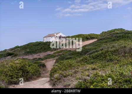 La passeggiata costiera Cami de Cavalls, Minorca isola, 2017. Foto Stock