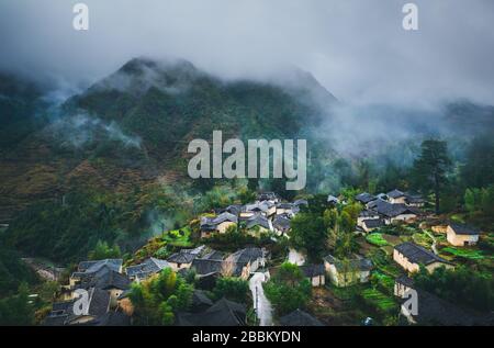 Paesaggio naturale del villaggio tradizionale e storico della Cina Foto Stock