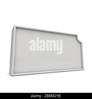 Stato Americano del Kansas, semplice mappa 3D in grigio bianco. Rendering 3D Foto Stock