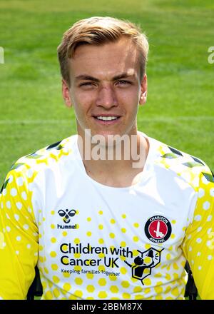 Charlton portiere atletico Ashley Maynard-Brewer Foto Stock