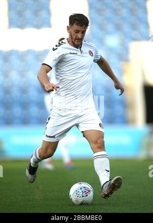 Tom Lockyer di Charlton Athletic durante la partita di qualificazione della Europa League a Belle Vue, Rhyl. PREMERE ASSOCIAZIONE foto. Data immagine: Giovedì 25 luglio 2019. Vedi la storia PA CALCIO Connahs. Photo credit dovrebbe leggere: Peter Byrne/PA filo Foto Stock