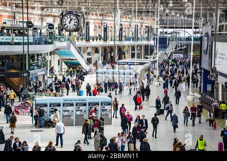 La stazione di Waterloo, Londra Foto Stock