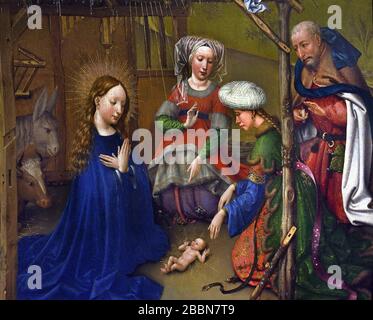 La Natività 1434-1435 Jacques Daret 1400-1466 Francia Francese Foto Stock