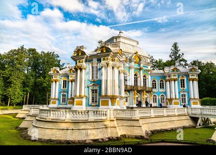 Hermitage Pavilion a Tsarskoye Selo, San Pietroburgo in Russia Foto Stock