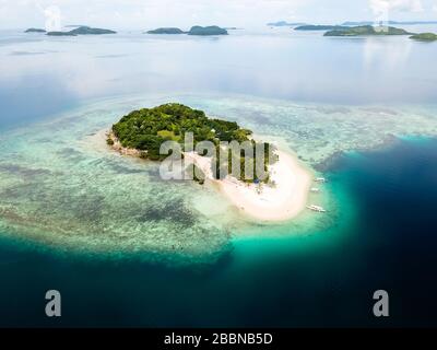 Guyam Isola di Siargao Phillipines veduta aerea Foto Stock