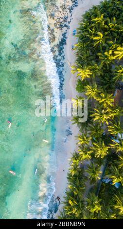 Guyam Isola di Siargao Phillipines veduta aerea Foto Stock